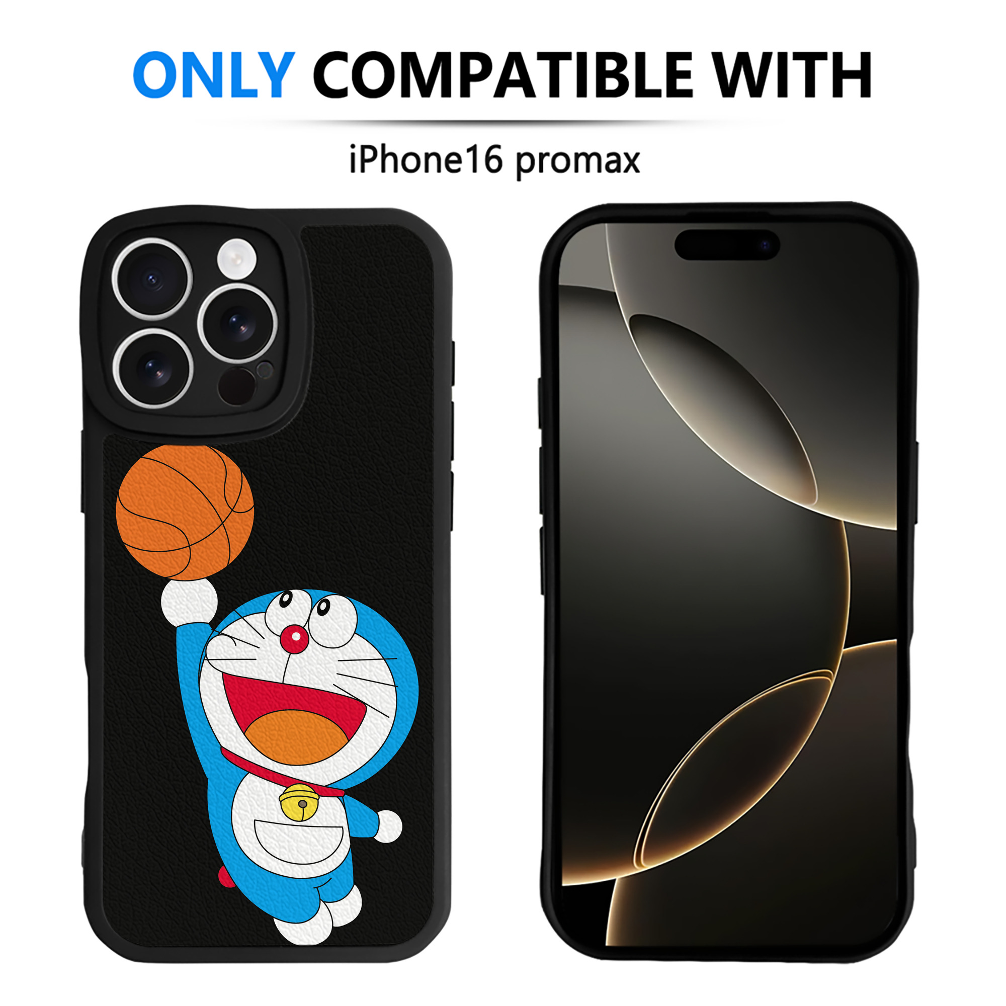 （画像用） ドラえもん Doraemon 【iPhone 16シリーズ対応】シリコンスマホケース（レザー調） 材質：シリコン